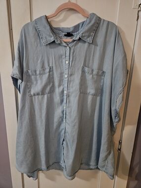 torrid Light Blue Chambray Shirt